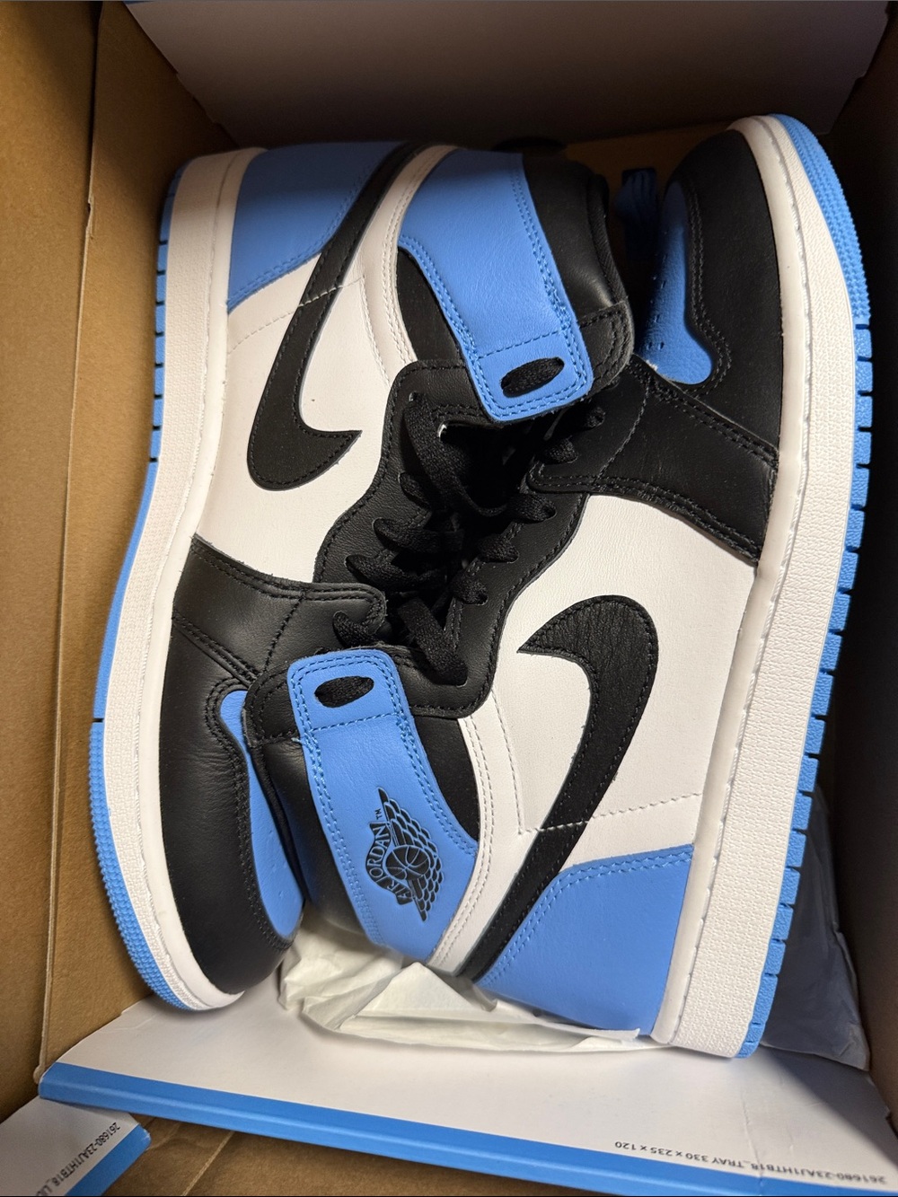 Nike Air Jordan 1 Mid Black, White & Light Blue